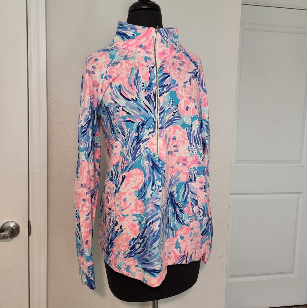 Lilly Pulitzer Pink and Blue Floral Jacket